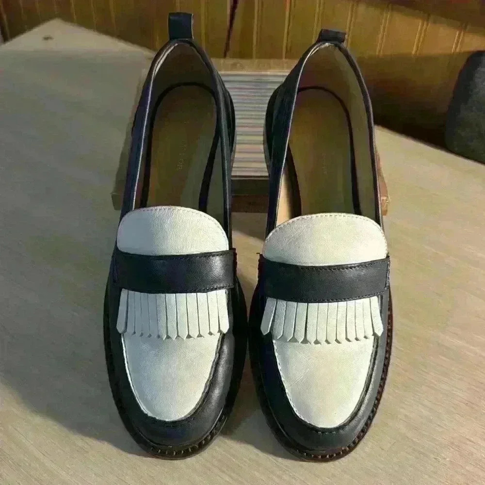 Ann Taylor Colorblock Leather Loafers